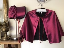 Jane Austen/Victorian Style CAPE&Bonnet Ladies 