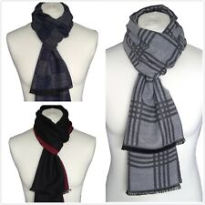 Man Fashion 100% Silk or Cashmere Blend Frayed Scarf (Soft, Cashmere feeling) UK