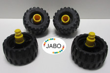 (C11/2) Lego Duplo Toolo 4x Tire with Rim Wheel Car Truck Excavator Crane