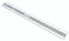 Ruler 30cm 12" Strong Clear Shatter Resistant Plastic Back to School College Uni