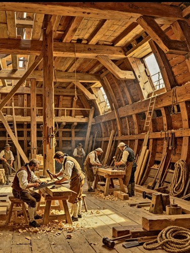 Hms victory during building - building, at