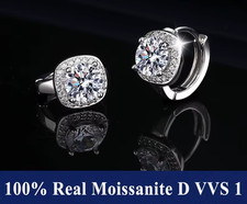 Moissanite Huggie Hoop