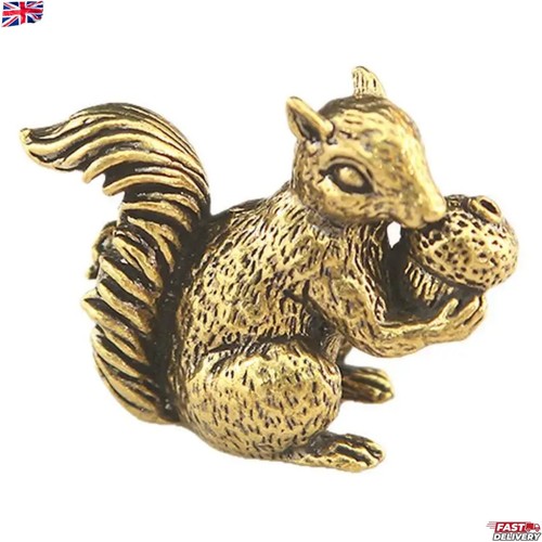 Brass squirrel figurine - brass,
