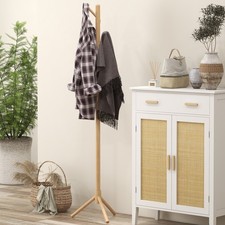 Freestanding Coat Rack Stand Coat Hanger with 8 Hooks for Hallway