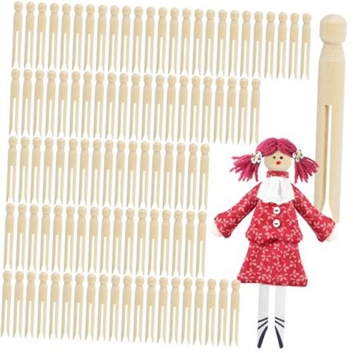 100 pack round wooden - 100,
