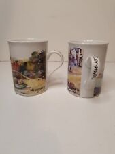 Cornwall Newquay Newlyn Harbour Lighthouse Ceramic Mugs Cups Presingoll Pottery 