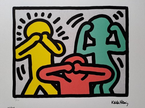 Keith haring signed see - haring,