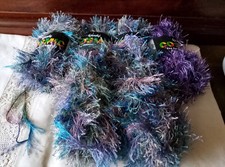 6x50g Wendy cosmic yarn 5 blue mix & 1 purple mix polyester.