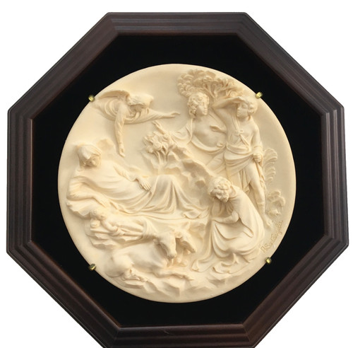 Alabaster wall plate - 3d,