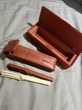 Rare Lamy Safari Terracotta Fountain Ballpoint Pen Set In Case And Boxcase