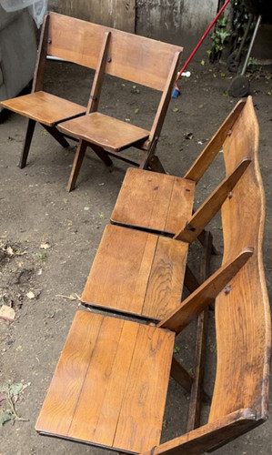 Vintage pub folding - vintage, bench