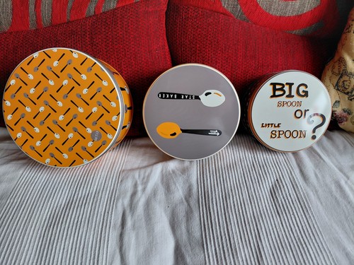 Cake storage tin set - set, of
