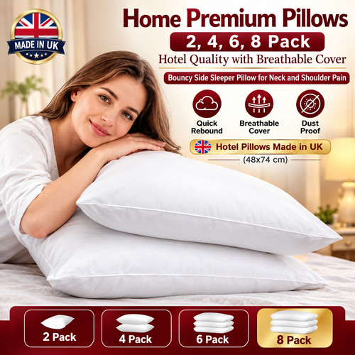 Duck feather pillows pair - duck,