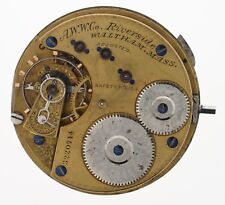 AWWCO WALTHAM MASS RIVERSIDE ADJUSTED USA POCKET WATCH MOVEMENT SPARE REPAIR H24