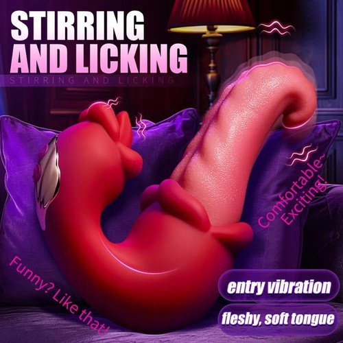 Tongue vibrator licking dildo - vibrator,