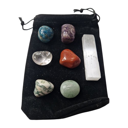 Tumbled crystals selenite - &,