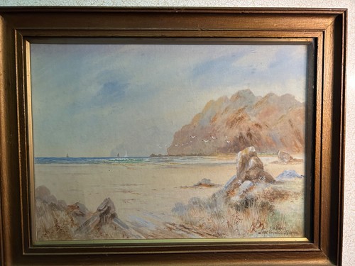Cornish beach scene - cornish, original