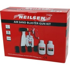 Air Sandblaster Gun Kit - Includes Blasting Sand Grit 60 and 4 Nozzles CT4694