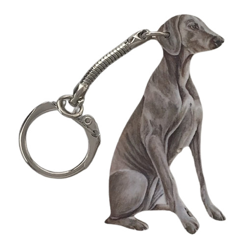 Weimaraner keyring - keyring,