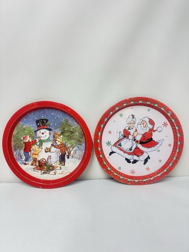 Vintage christmas tin - christmas, trays