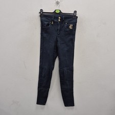 Holland Cooper Coated Jodhpur Skinny Navy Jeans Pants Trousers Size 8 W 25"