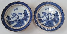 Booth's Real Old Willow Pattern Plates Two Dinner Vintage
