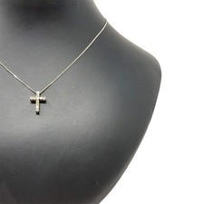 Platinum Diamond Cross Pendant and Chain (c. 0.44ct) (20")