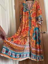 Monsoon Orange Palm Print Long