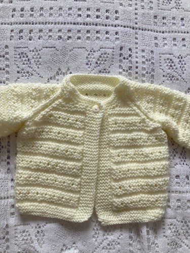 Hand knitted matinee - hand,