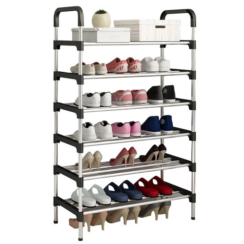 Tier metal shoe rack space - shoe,