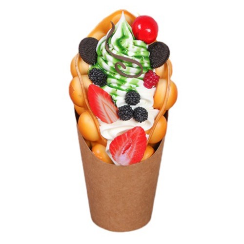 Egg waffle ice cream food - ice,