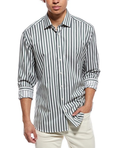 Eterna stripe twill shirt - eterna,