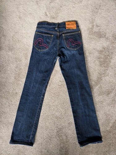 Evisu blue pink jeans - evisu,
