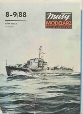 Card Paper Model Kit Maly Modelarz Submarine Chaser Class Kronsztad Scale 1:100
