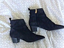 Top shop womens black suede