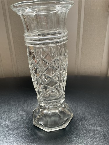Vintage clear crystal flower - clear,