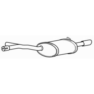 Rear exhaust silencer back - rear,