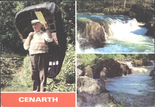 Vintage cenarth postcard - cenarth,
