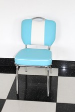 American 50s Diner Furniture  Studded Chair in Blue
