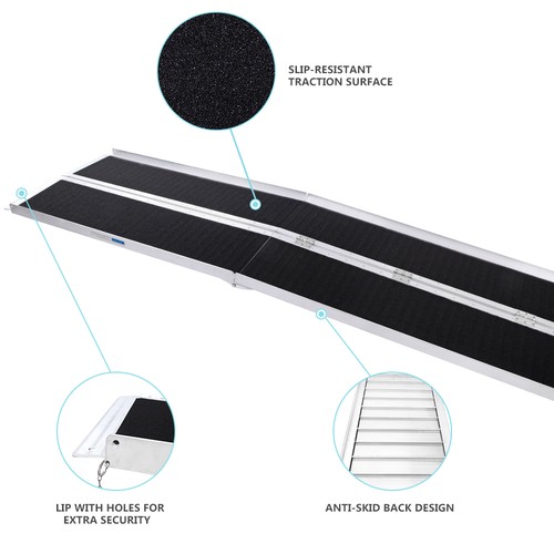8ft aluminum wheelchair ramp - aluminum,