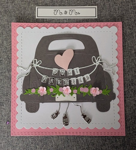 Handmade wedding day card - handmade,