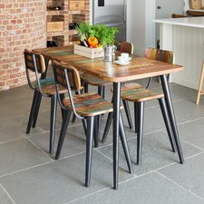 Coastal Chic Reclaimed Wood Small Rectangular Dining Table(IRS04A)SRP £675*CHIP*