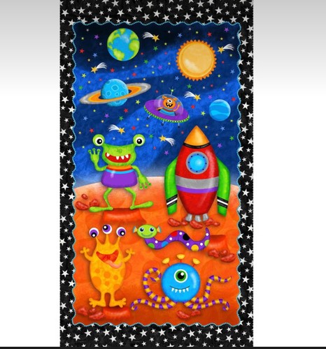 Lost space cotton panel - in,