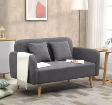 Grey 2 Seater Sofa with Soft