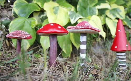 4pc garden mushroom fairy - garden,