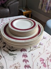 Vintage Crown Ducal Chatsworth 7285 Bone China Dinner Plates X6, Side Plates X6