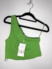 Zara one-shoulder crop top in