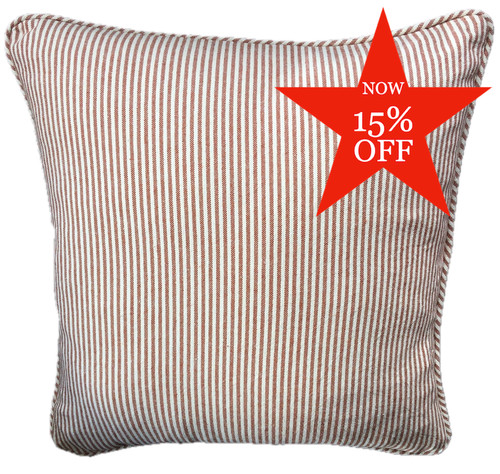 Ticking and striped cushion - ticking,