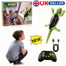 Wall Crawler Gecko, USB Rechargeable Remote Control Robot With LED Kids Toys NEW