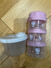 Hello Kitty Milk Powder Dispenser 3 layer Formula Storage Pot Container